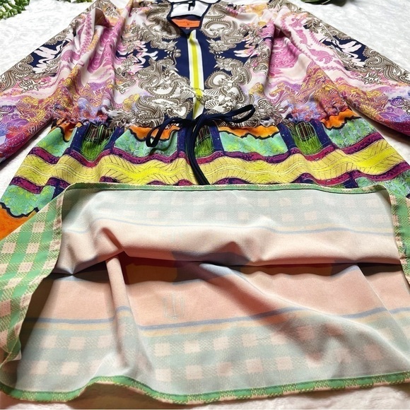 Clover Canyon x Revolve Palace Interior Multicolor Long Sleeve Mini Dress XS - Picture 10 of 15